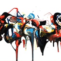 RICHARD TRIAN / Tattoo 3 (2010) / Acrylic on canvas / 120 x 40 cm