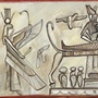 MJS Painting detail (~ 50 x80 cm) - Kôm El Chougafa tombs, Alexandrie 