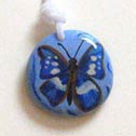 102- Hand painted stone as Pendant Necklace - Price : 32 Euros