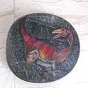 Dino - Hand painted stone as Doorstop - Dim : 16 x16 x 8 cm. Price: 45 Euros